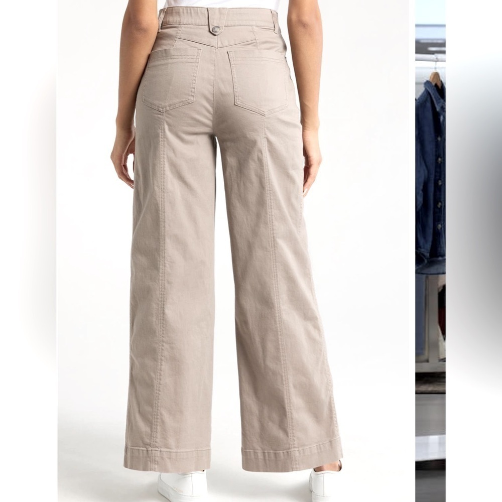 Wit & Wisdom‎ Ab Solution Skyrise High Waist  Exposed Button Wide-Leg Pants - Picture 2 of 7